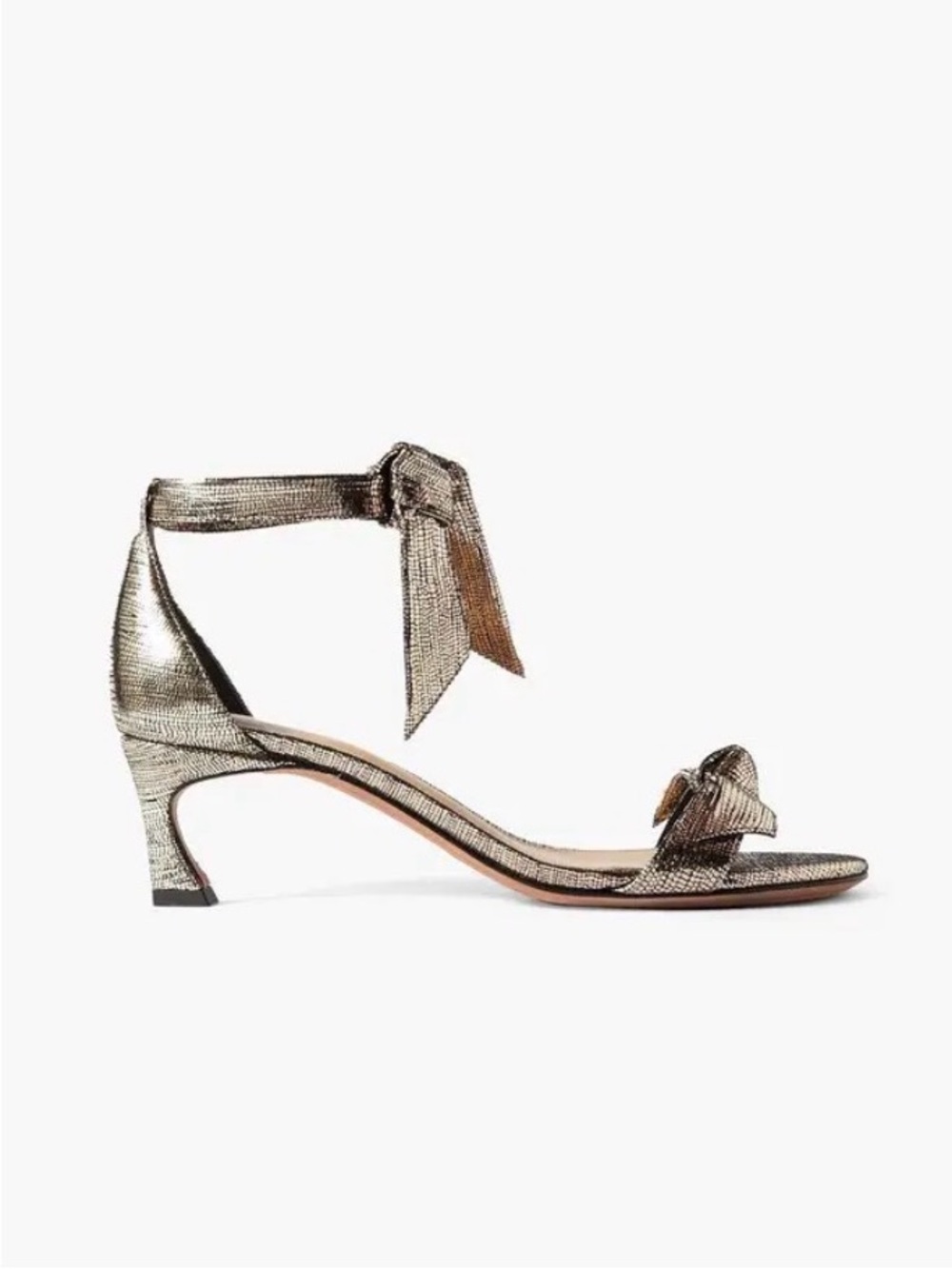 Alexandre Birman Golden Arch Clarita 60 Kitten Heel Sandals  - Size 40